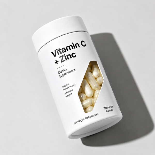 Vitamin C + Zinc nutrition label
